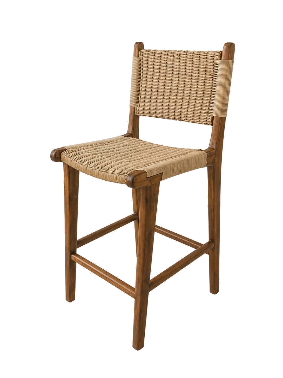 Chaise haute teck & corde