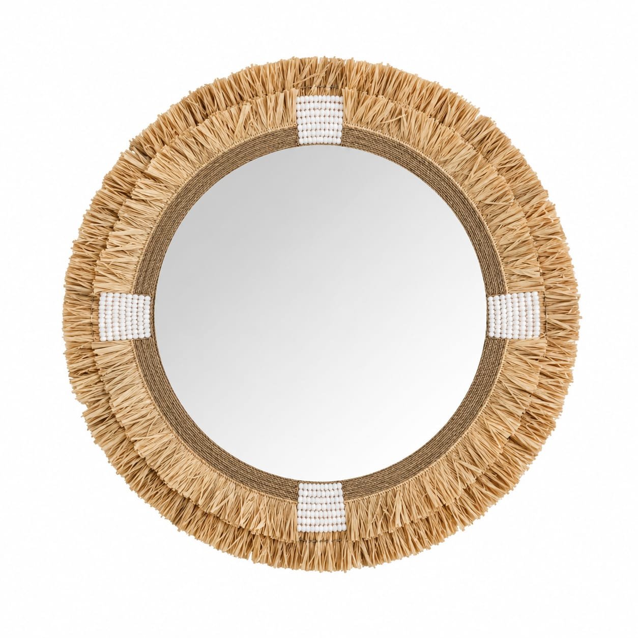 Miroir rond 3 matières