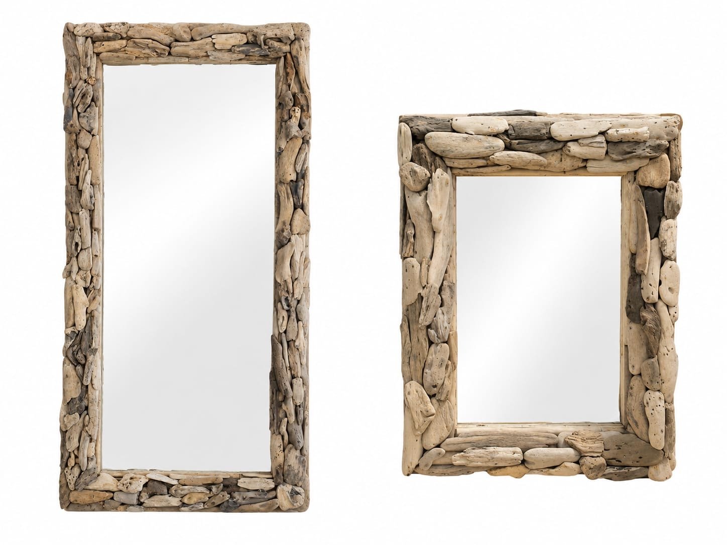 Miroir rectangle bois flotté