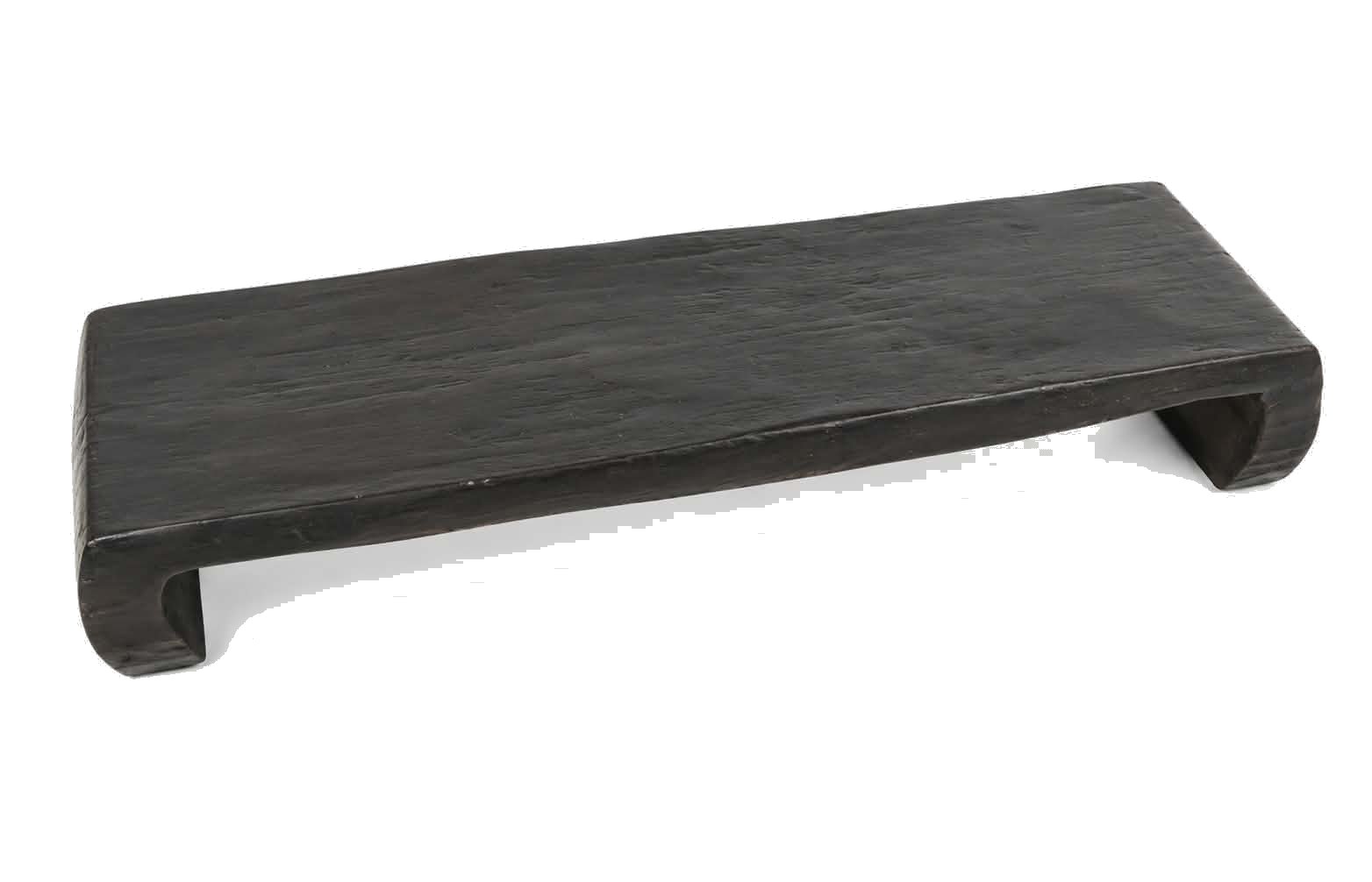 Table basse teck noirci en U